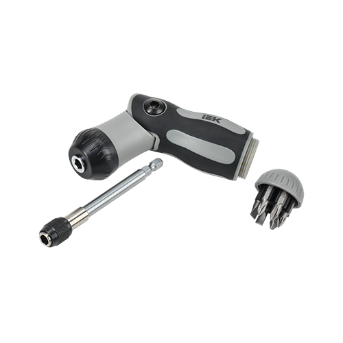 Отвертка реверсивная 2-поз. "ИЭК" ARMA2L 5, с наб. бит Т2 7шт