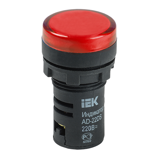 Лампа AD22DS(LED), матрица d22мм красная 230В "ИЭК"