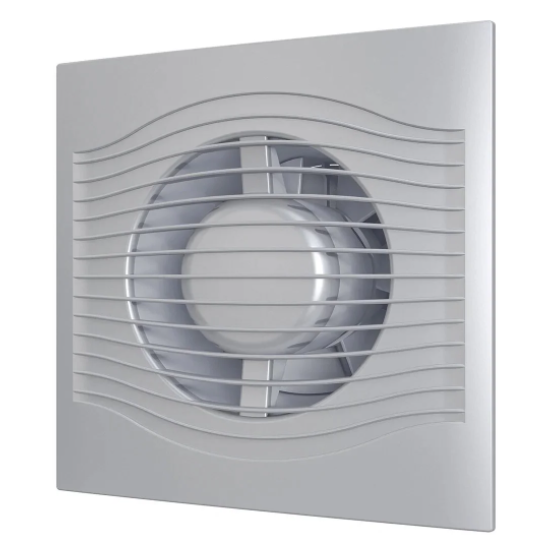 Вентилятор "Era" вытяжной D100 "SLIM 4C" 7,8Вт осевой, с обратным клапаном gray metal