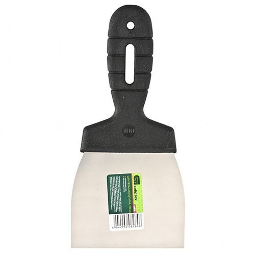 Шпатель "Сибртех" стальной 100мм, пластмассовая ручка