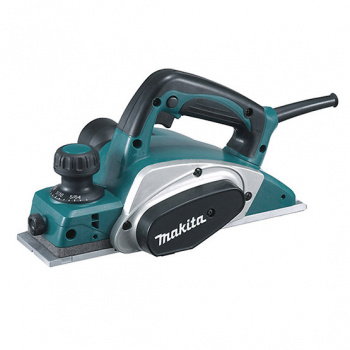 Рубанок "Makita" KP0800, 620Вт, 17000 оборотов в минуту, ширина 82мм, глубина 0-2,5мм 