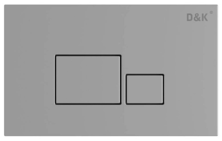 Кнопка "Quadro" двойная механическая для инсталляции D&K,  хром глянец, пластик