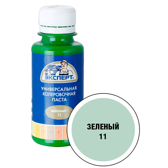Паста колерная универсальная "Эксперт", 100мл, "Зеленый"