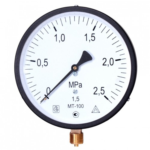 Манометр технические показания до 2,5МПа 100мм М20*1,5