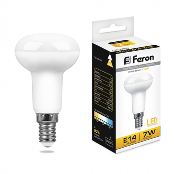 Лампа светодиодная "Feron LB-450" R50, Е14, 7Вт, 220В, 2700К, 560Лм