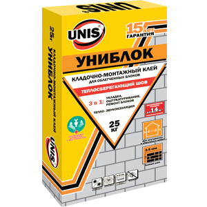 Клей кладочно-монтажный &quot;Юнис Униблок&quot;, 25 кг