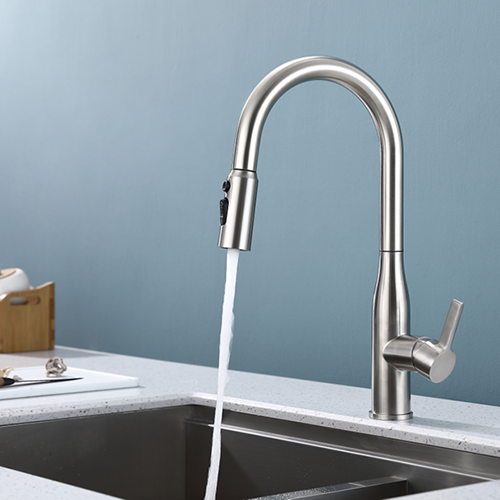 Смеситель Solomon 802-392A, однороучк., для кухни, металлик