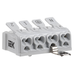 Клемма пружинная соединительная КСПнз4-2L+N+PE ИЭК