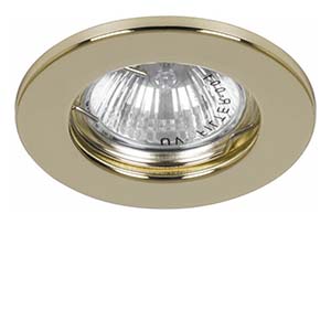 Светильник потолочный встраив. MR16 GU5.3, 50Вт, "DL10" золото, внутр. D-60мм, внешн. D-80мм "Feron"