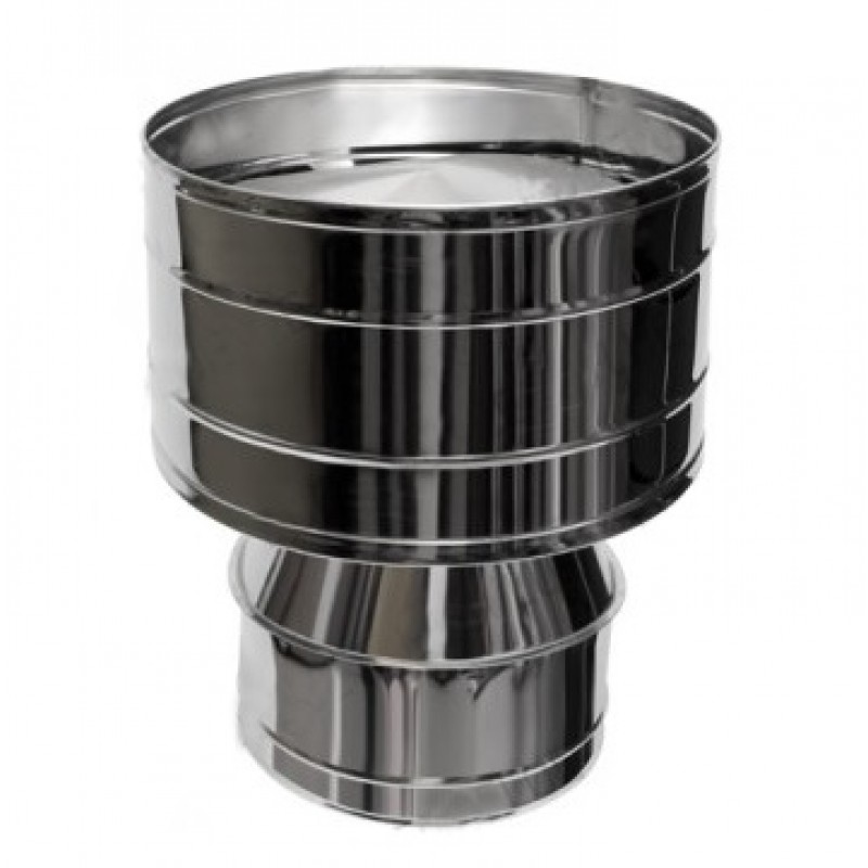 Оголовок с дефлектором раструб D-80*160, 0,5мм, нержавейка AISI 439/439, 0,5мм/0,5мм. (К)