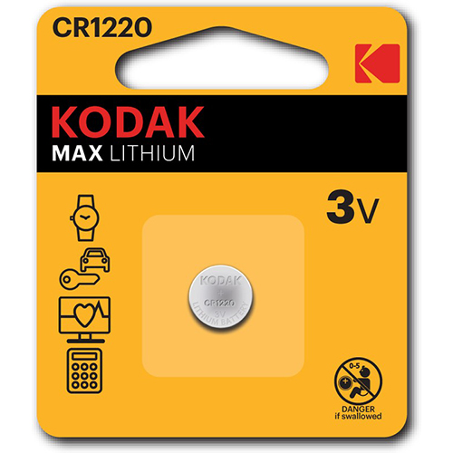 Батарейка литиевая дисковая CR1220 1шт "Kodak"
