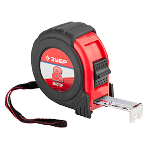 Рулетка "Зубр", обрезиненный корпус, 8м*25мм!!!