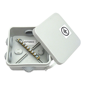 Коробка распределительная "Hegel" уравнивания потенциалов для открытой проводки, 85*85*40мм