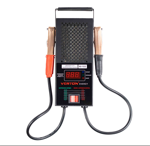 Нагрузочная вилка VERTON Energy NB-100E (наряж аккум. 8/12 В,ток нагрузки в реж. 12В - 125 Ам,емкость испытуемых батарей 30-235 А/ч, цифровой) 10 шт/кор