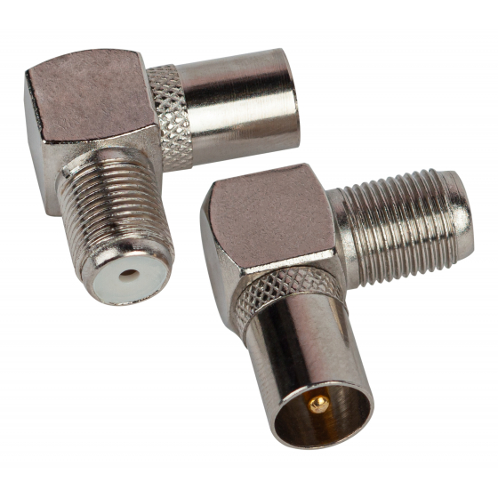 Переходник R-A04 гнездо F-штекер  TV угловой "Эра"