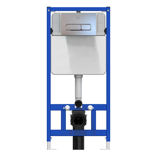 Система инсталляции "FM-8609" для подвесного унитаза, механическая, с кнопкой "D Silver", хром матовый