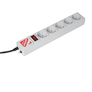 Сетевой фильтр 5 розеток, длина: 1,95м, с заземляющим контактом "Power Cube"