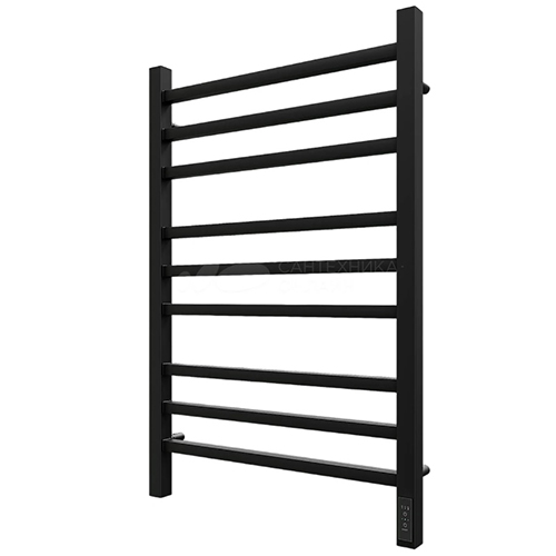 Электрический полотенцесушитель "Point Вега" П9 размер: 500*800мм, черный, диммер справа