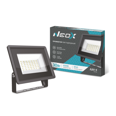 Прожектор светодиодный  30Вт 6500К 2850Лм 220В "ДДО-8" "NEOX"