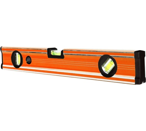 Уровень "Bohrer" алюминиевый фрезерованный усиленный 1200мм, 3 глазка