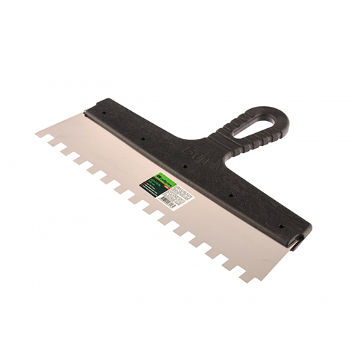 Зубчатый шпатель, 10*10мм, 300мм, нержавеющий!!!