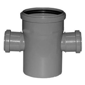 Крестовина одноплоскостная для внутренней канализации РР d110/110/50/50*87°