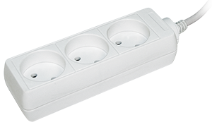 Удлинитель "У3" 3 места без заземляющего контакта, длина 1,5 метра, 10А/250В "ИЭК"
