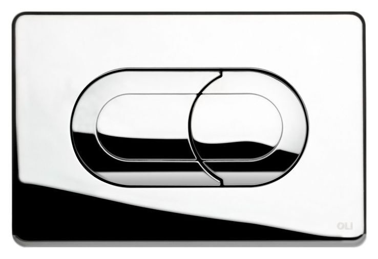 Кнопка "Oliveira" двойная пневматическая для инсталляции "Salina" глянцевый хром, пластик