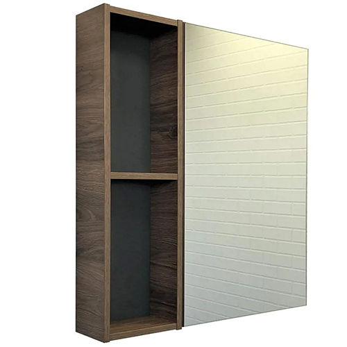 Шкаф с зеркалом "Порто-75", 715*800мм, дуб темно-коричневый