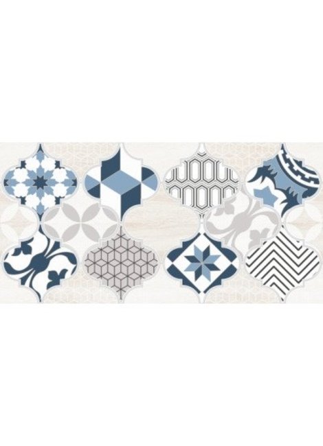 Декор №2 керамический настенный "Мореска" 200*400мм, синий