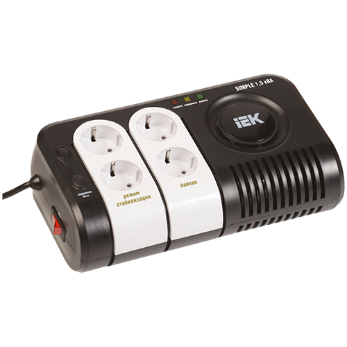 Стабилизатор напряжения, серии Simple 1,5 кВа "ИЭК"