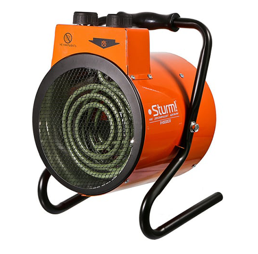 Электрическая тепловая пушка Sturm!, 3,0кВт, 2реж, 185м3/час, термост, защ от перегр